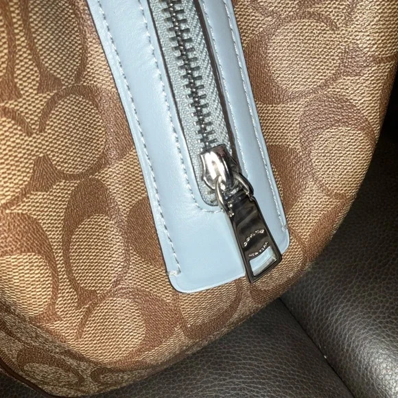 Coach Hallie Shoulder Hobo Bag in Signature Canvas - Picture 11 of 15